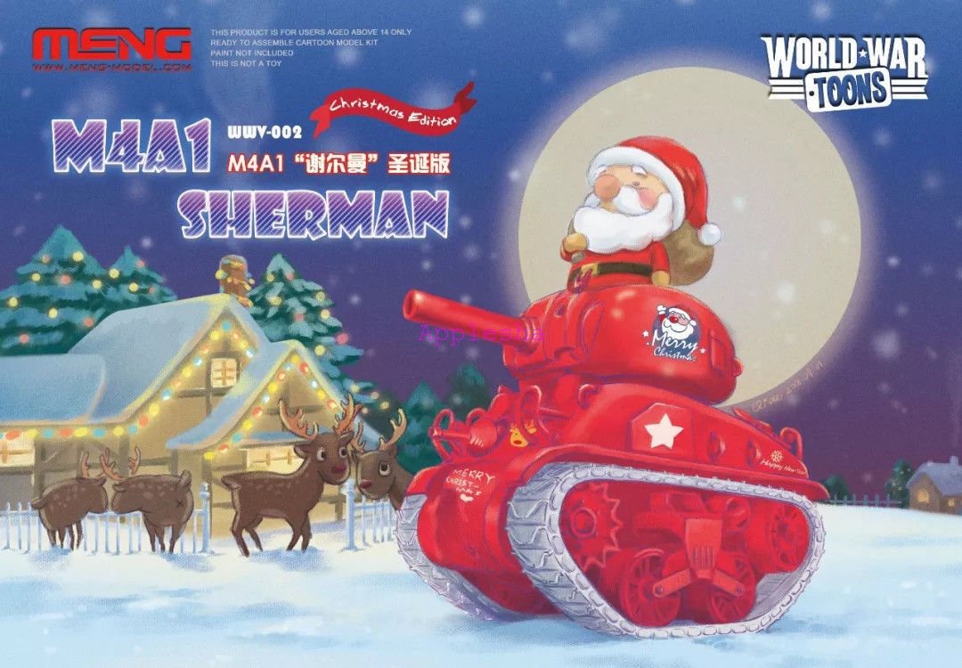 Maquette Meng WWV-002 M4A1 Sherman Q Edition à assembler - Cadeau spécial Noël