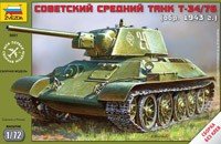 Zvezda 5001 Char moyen soviétique T34/76 m.1943 (1/72)