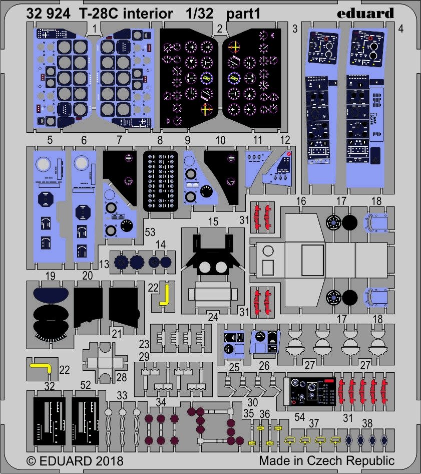 Intérieur du T-28C Eduard 32924 KITTY HAWK 1/32