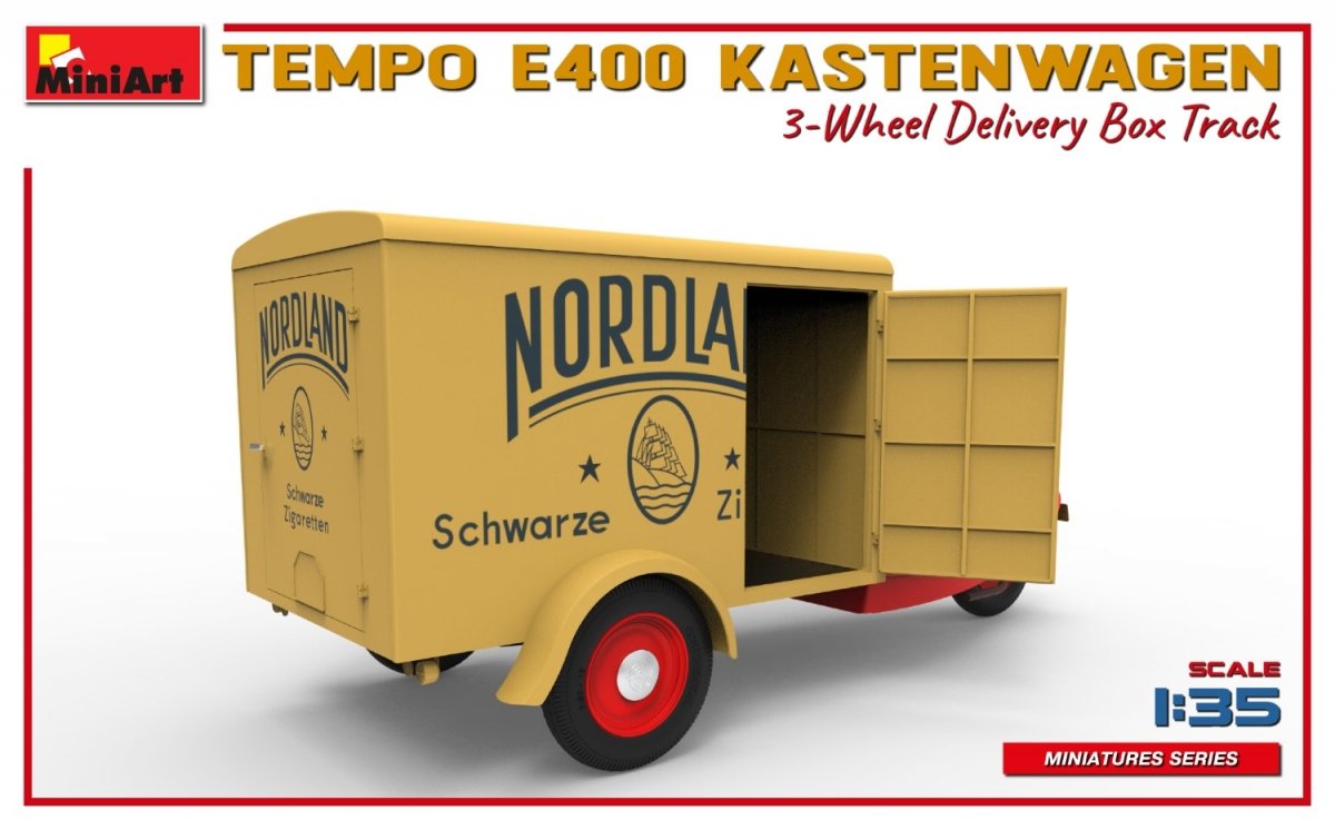 MiniArt 38047 TEMPO E400 KASTENWAGEN CAMION DE LIVRAISON À 3 ROUES SUR VOIE 1/35  – image 6