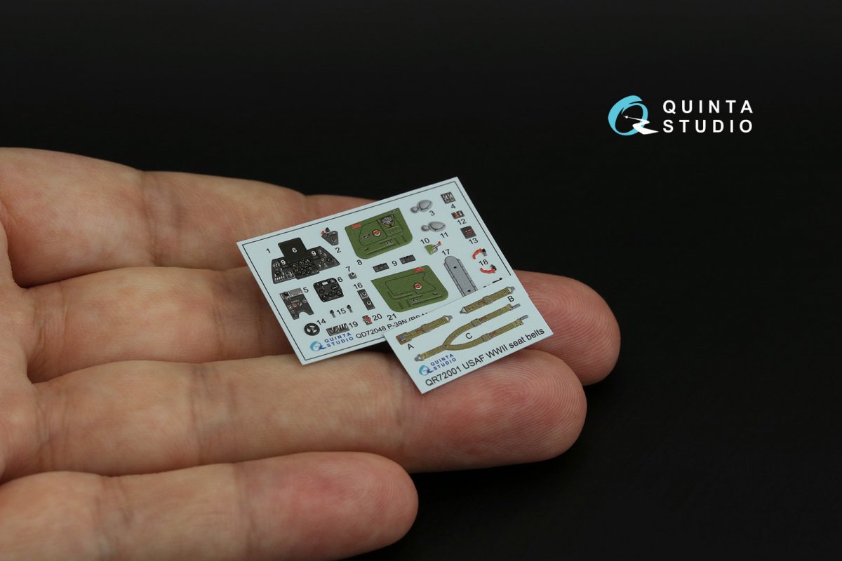 Intérieur imprimé en 3D et coloré sur papier décalcomanie Quinta Studio QD72048 P-39N (RS Models) 1/72 – image 2