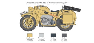 Italeri 7406 ZUNDAPP KS 750 avec side-car 1/9 – immagine 6