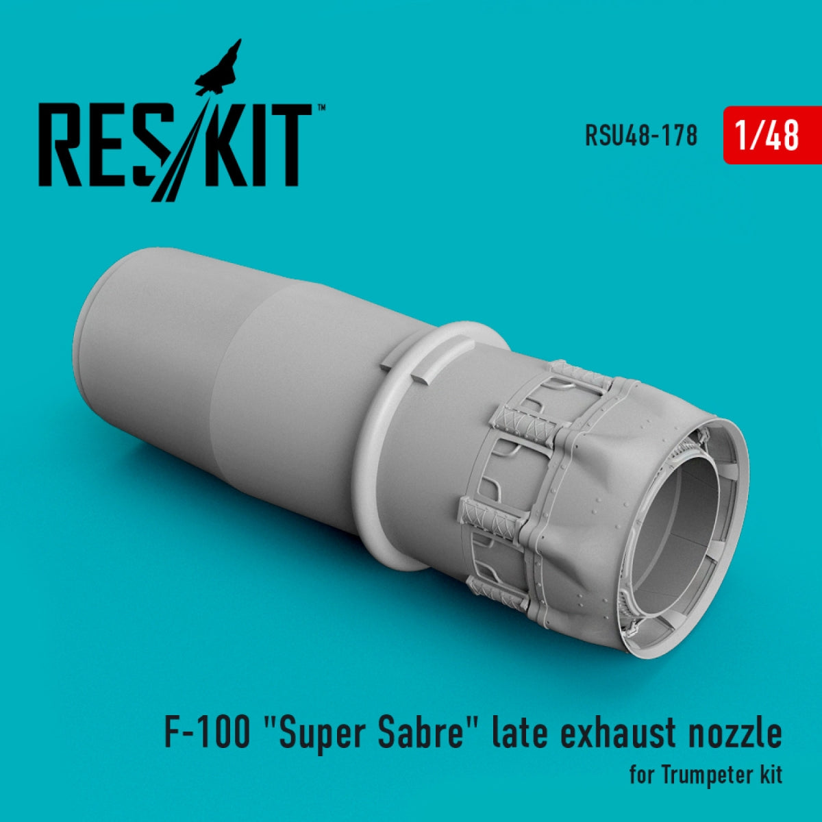 RESKIT RSU48-0178 Buse d'échappement tardive pour F-100 « Super Saber » (kit Trumpeter 1/48)