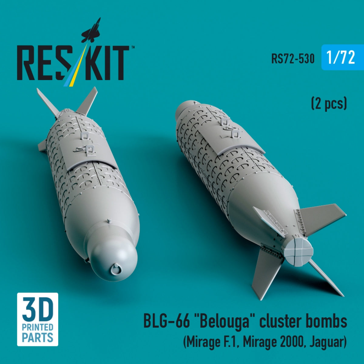 RESKIT RS72-0530 BLG-66 « Belouga » bombes à fragmentation (2 pièces) (Impression 3D) 1/72 – image 2