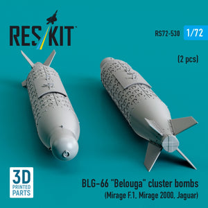 RESKIT RS72-0530 BLG-66 « Belouga » bombes à fragmentation (2 pièces) (Impression 3D) 1/72 – image 2