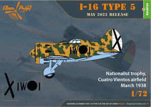 Clear Prop! CP72023 I-16 Type 5 Dans le ciel d&amp;#39;Espagne KIT DE DÉMARRAGE 1/72  – imagen 4
