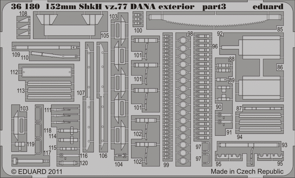 Eduard 36180 152mm ShkH vz.77 DANA extérieur 1/35 Hobby Boss – image 3