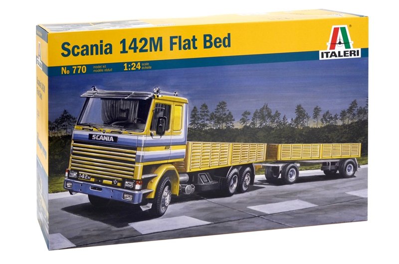 Italeri 0770 Scania 142M Camion plateau et remorque (1/24)