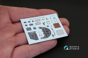Intérieur imprimé en 3D et coloré sur papier décalcomanie Quinta Studio QD32029 Bf 109G-6 (pour maquette Revell) 1/32 – image 3