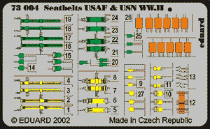 Ceintures de sécurité Eduard 73004 USAF et USN Seconde Guerre mondiale 1/72