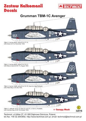 Techmod 32016 - Grumman TBM-1C Avenger 1/32 – zdjęcie 2