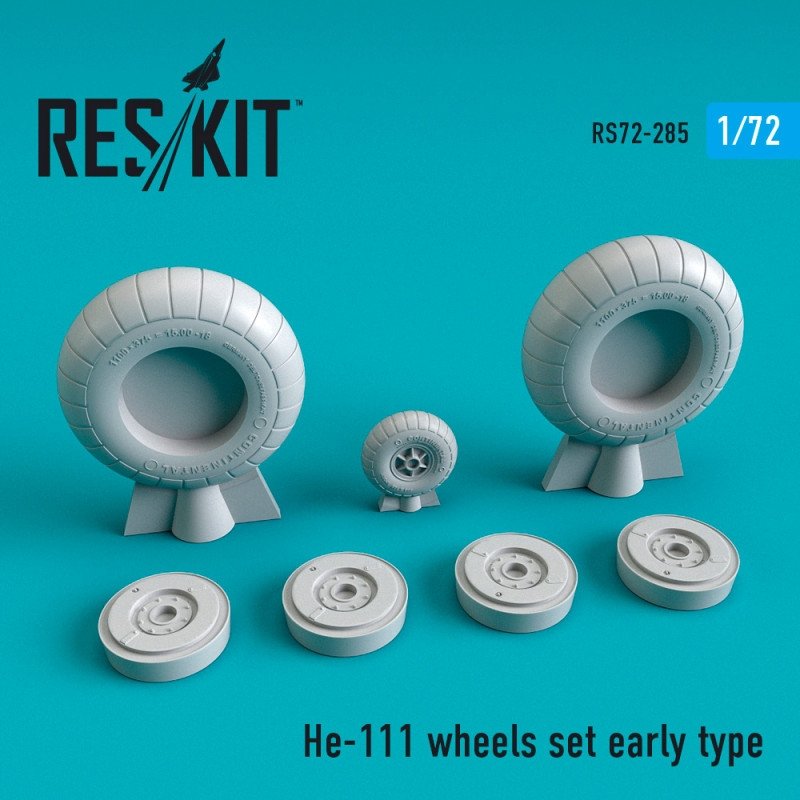 RESKIT RS72-0285 Jeu de roues He-111 type ancien 1/72