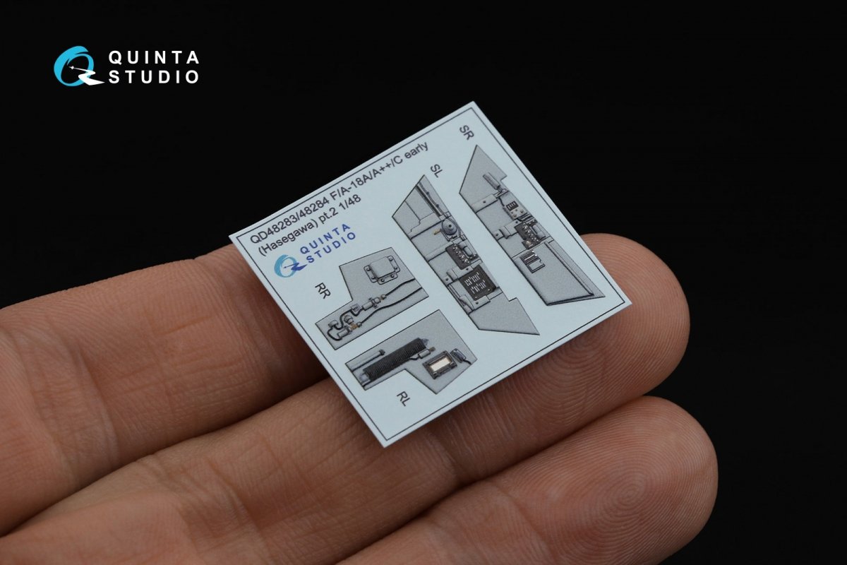 Intérieur imprimé en 3D et coloré sur papier décalcomanie Quinta Studio QD48284 F/A-18A++ (Hasegawa) 1/48 – image 4