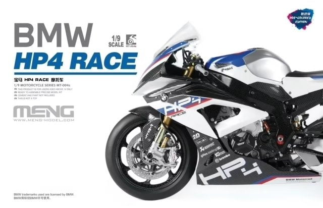 Meng Model MT-004S BMW HP4 Race Pré-peinte 1/9 