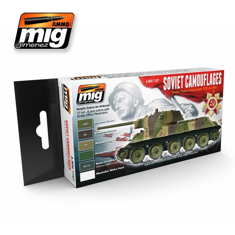 MUNITIONS Mig 7107 1935-1945 CAMOUFLAGES SOVIÉTIQUES 6x17ml