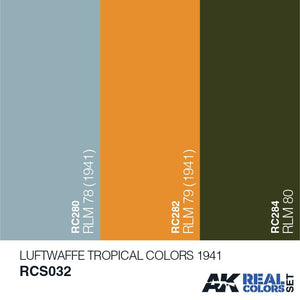 AK Interactive RCS032 LUFTWAFFE COULEURS TROPICALES 1941 3x10ml – image 2