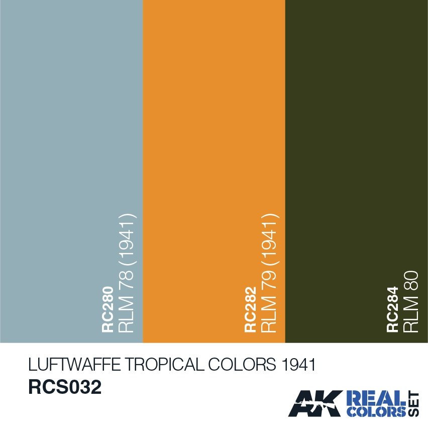 AK Interactive RCS032 LUFTWAFFE COULEURS TROPICALES 1941 3x10ml – image 2