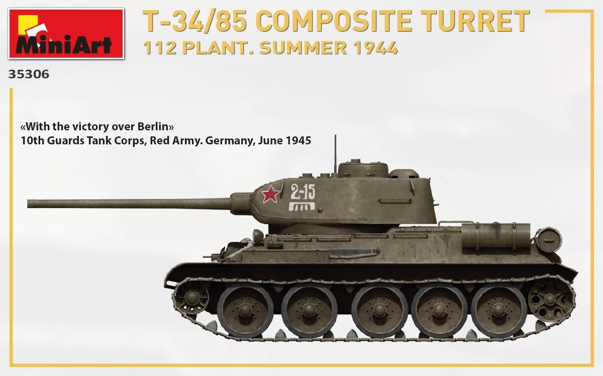 TOURELLE COMPOSITE MiniArt 35306 T-34/85. 112 USINE. ÉTÉ 1944 1/35 – image 14