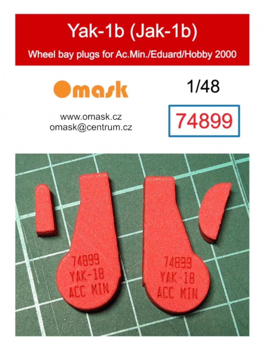 Bouchons de passage de roue Omask 74899 Jak-1b (pour Accurate Miniatures/Eduard/Hobby 2000) 1/48