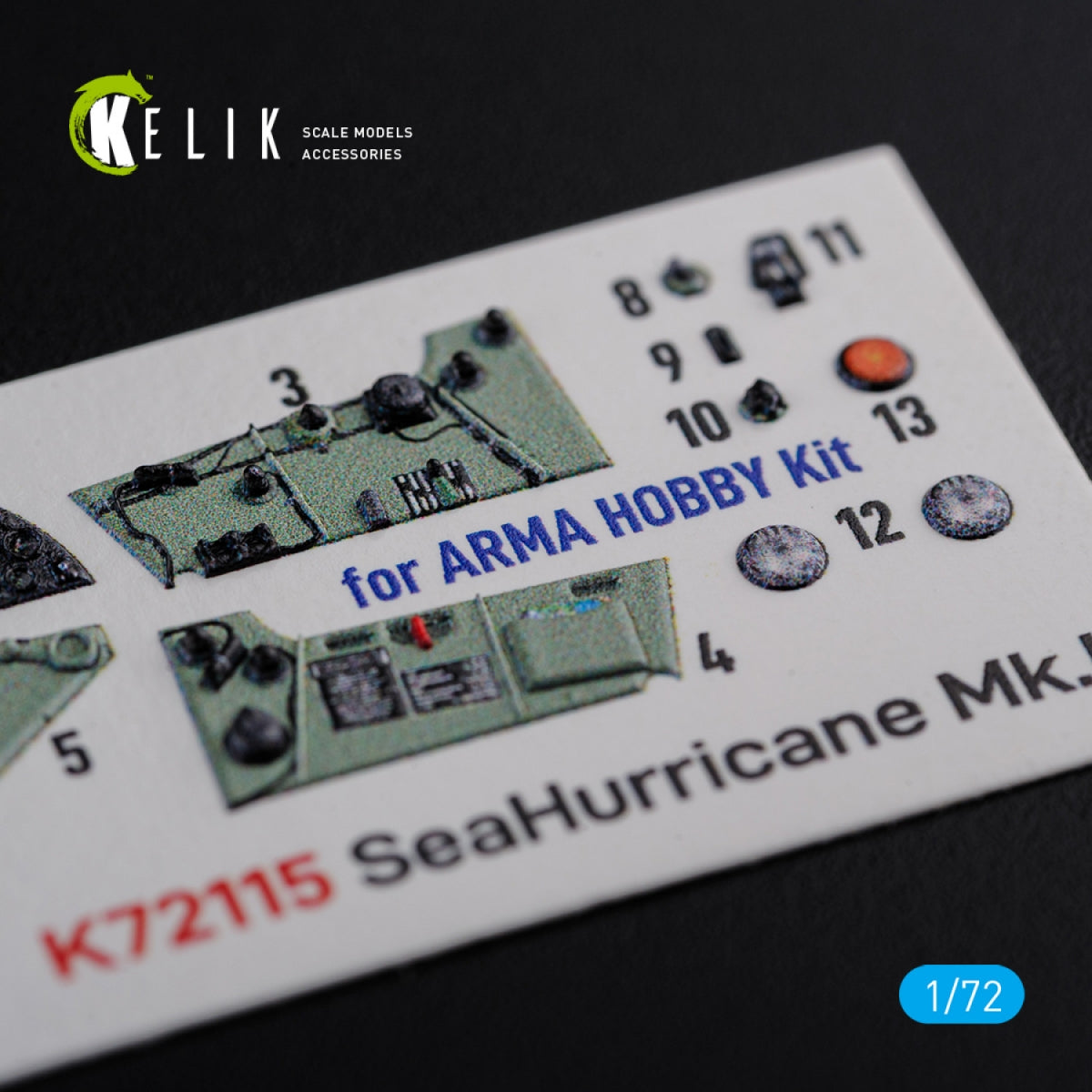 Décalcomanies 3D intérieures KELIK K72115 Sea Hurricane Mk I pour maquette Arma Hobby au 1/72  – immagine 4