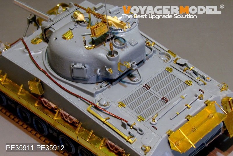 Maquette Voyager PE35911 Fusil américain M4A3 (105 mm) HVSS de base pour DRAGON au 1/35 – immagine 9