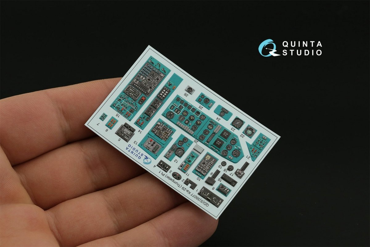 Intérieur imprimé en 3D et coloré sur papier décalcomanie Quinta Studio QDS-35077 Ka-29 (Trumpeter) (Petite version) 1/35 – image 10