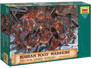 Zvezda 8062 Guerriers à pied russes XIII-XIV siècles après J.-C. 1/72