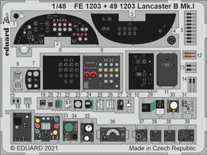 Cockpit du Lancaster B Mk.I Eduard 491203, maquette HK au 1/48