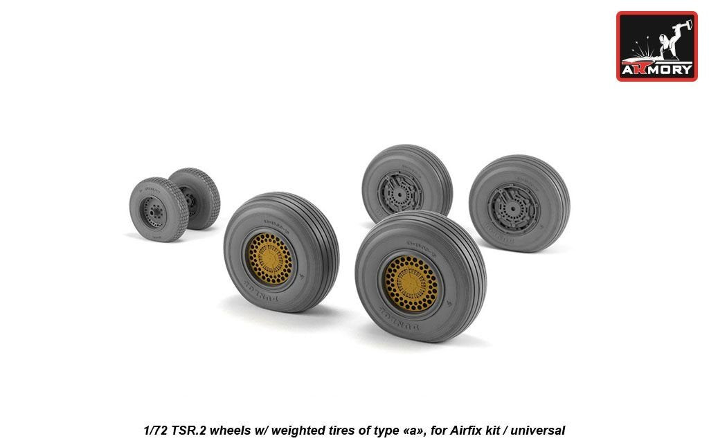 Armory Models AW72414 BAC TSR.2 roues avec pneus lestés, type « a » (DL) 1/72  – image 3