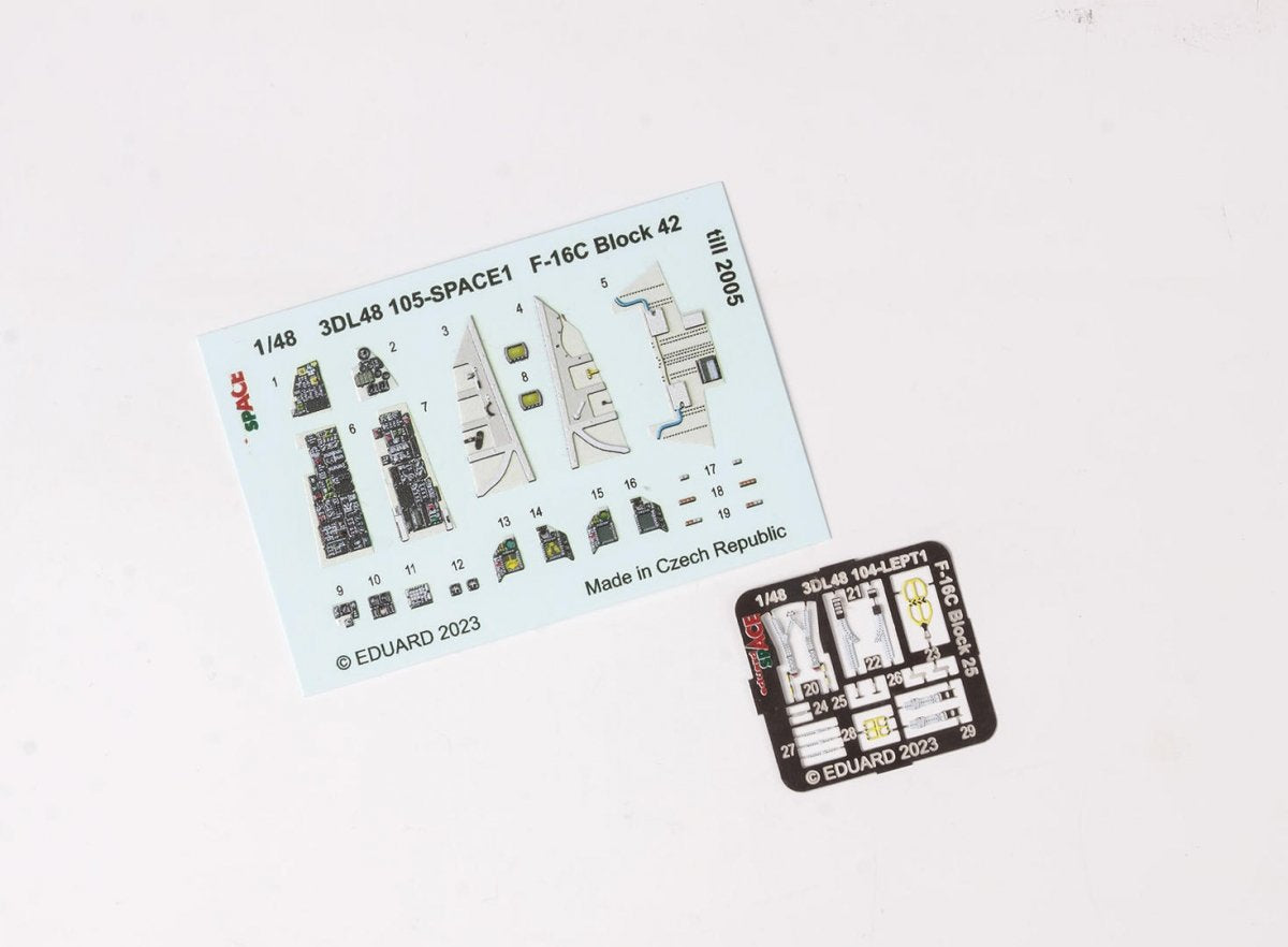 Maquette Eduard 3DL48105 F-16C Block 42 (jusqu'en 2005) SPACE KINETIC au 1/48