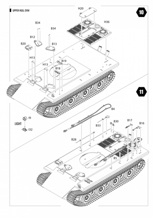 Maquette Modelcollect UA35010 Char allemand E60 Ausf.D de 12,8 cm avec blindage latéral, version tardive, échelle 1/35  – image 8