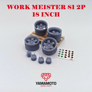 Yamamoto Model Parts YMPRIM6 Work Meister S1 2P 18&amp;quot; 5 écrous 1/24