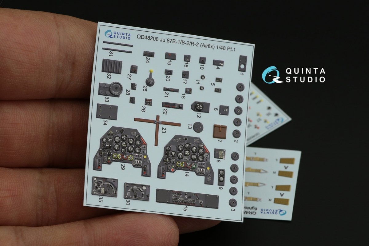 Intérieur imprimé en 3D et coloré sur papier décalcomanie Quinta Studio QD48208 Ju 87B-1/B-2/R-2 (Airfix) 1/48 – image 8