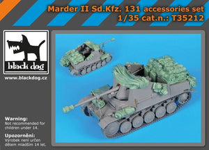 Chien noir T35212 Marder II Sd.Kfz. 131 accessoires set 1/35