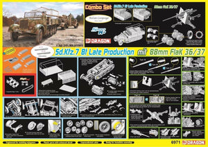 Dragon 6971 Sd.Kfz. 7 Production tardive avec 8,8 cm FlaK 36/37 1/35