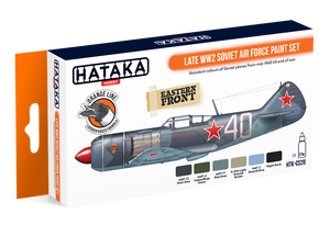 Coffret de peinture Hataka HTK-CS20 pour l&amp;#39;armée de l&amp;#39;air soviétique (fin de la Seconde Guerre mondiale), 6 x 17 ml