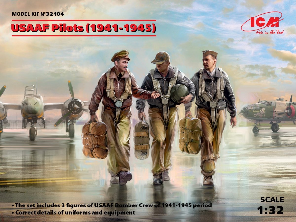 ICM 32104 Pilotes de l'USAAF (1941-1945) 3 figurines 1/32
