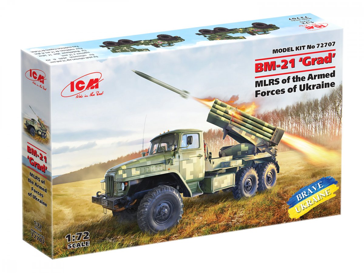 ICM 72707 BM-21 Grad MLRS des Forces armées ukrainiennes 1/72 – Bild 2