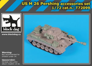 Ensemble d&amp;#39;accessoires Black Dog T72099 pour char américain M26 Pershing au 1/72 (Trumpeter) – image 2