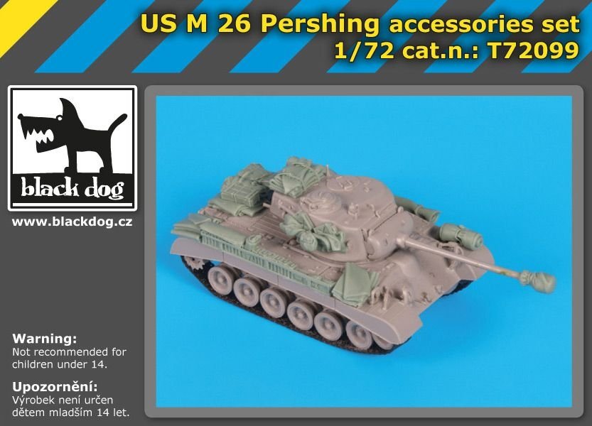Ensemble d&amp;#39;accessoires Black Dog T72099 pour char américain M26 Pershing au 1/72 (Trumpeter) – image 2