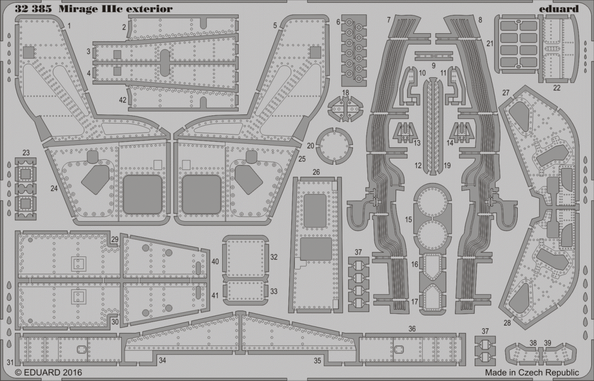 Eduard 32385 Mirage IIIc extérieur ITALERI 1/32