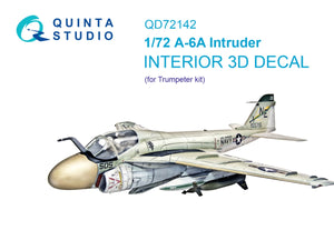 Quinta Studio QD72142 A-6A Intruder Intérieur coloré imprimé en 3D sur papier décalcomanie (Trumpeter) 1/72