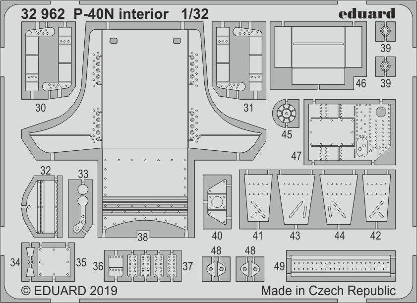 Intérieur du P-40N Eduard 32962 au 1/32 TRUMPETER – image 2