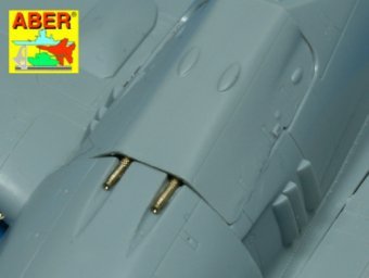 Aber A48 011 Jeu de 4 embouts de canon pour mitrailleuse d&amp;#39;avion allemande MG 131 de 13 mm (1/48)  – immagine 3