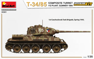 TOURELLE COMPOSITE MiniArt 35301 T-34/85. 112 USINE. KIT INTÉRIEUR ÉTÉ 1944 1/35 – immagine 5