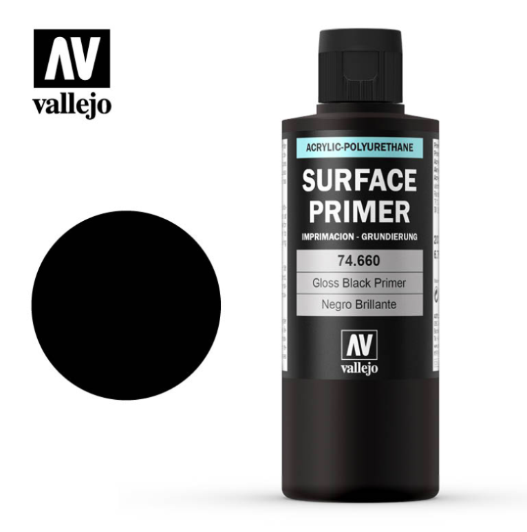 Apprêt de surface noir brillant Vallejo 73660 200 ml 