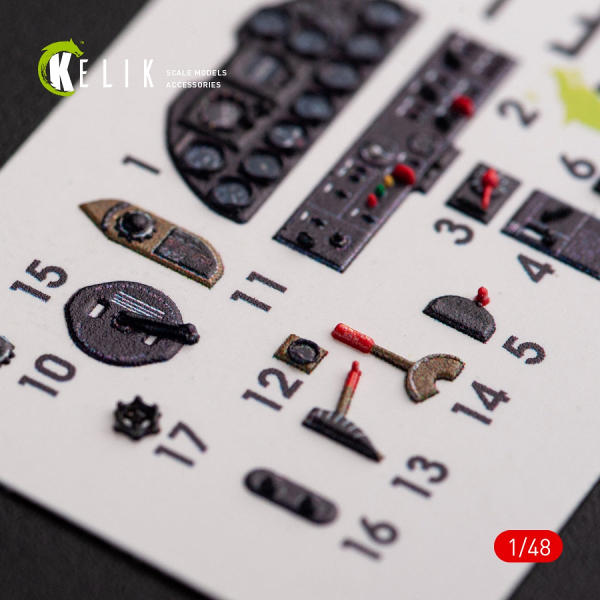 Kelik K48059 P-51H Mustang interior 3D decals for Modelsvit kit 1/48