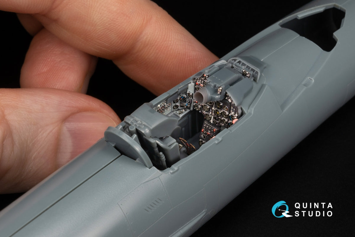 Quinta Studio QD+48551 MiG-21R (gray cockpit panels) 3D-Printed &amp;amp; colored Interior on decal paper (Eduard) (with 3D-printed resin parts) 1/48 – image 5