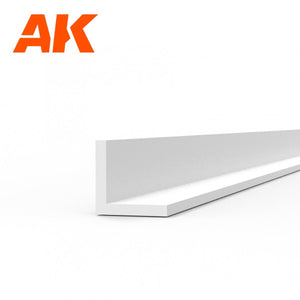 AK Interactive AK6560 ANGLE 2.0 X 2.0 X 350MM – ANGLE EN STYRÈNE – (4 UNITÉS) – image 2