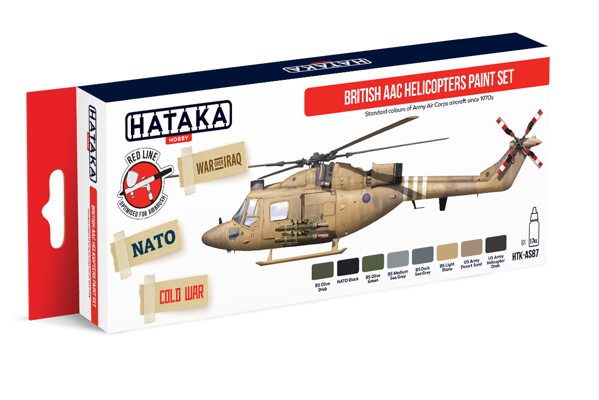 Hataka HTK-AS87 Kit de peinture British AAC Helicopters 8x17ml